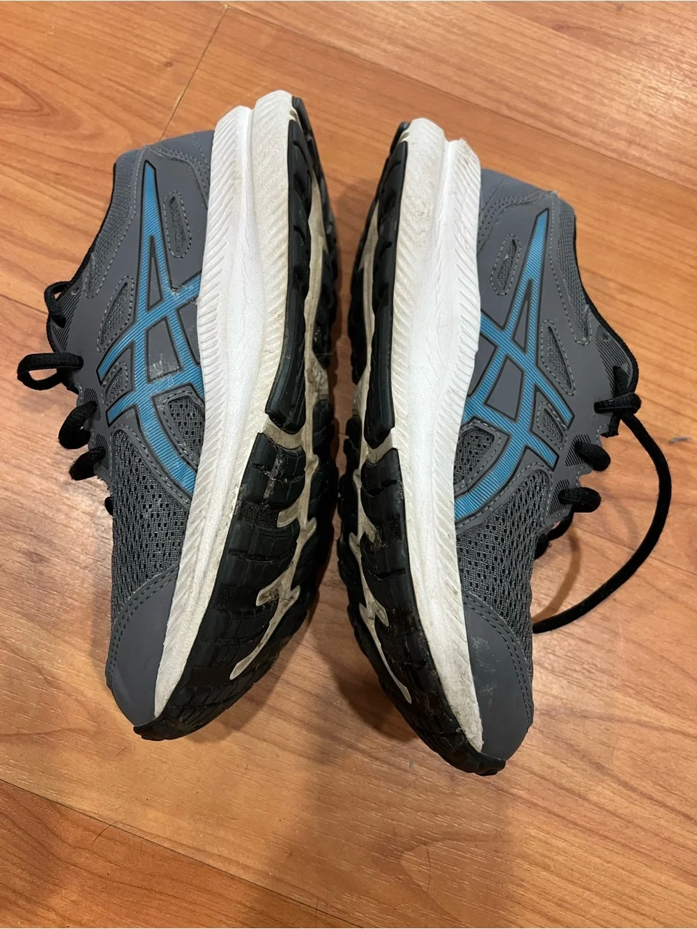Asics Kids Gray & Blue Athletic Sneakers